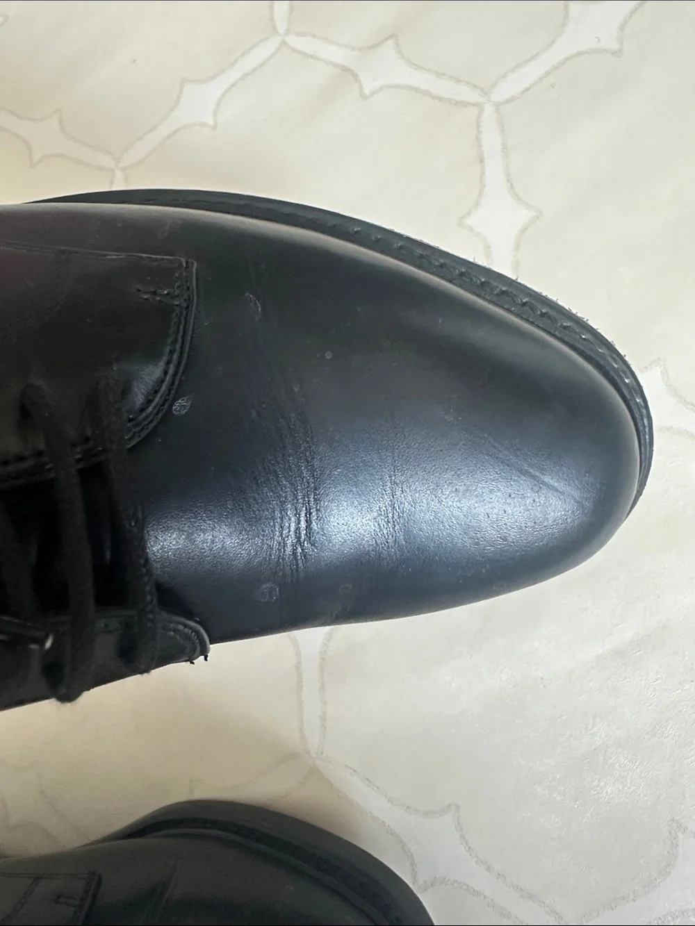 J. Crew Ludlow Padded Black Leather Derby Dress Shoes